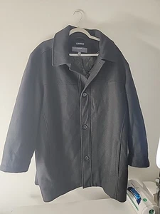 Perry Ellis Portfolio Schwarz Mantel Herren 2XL Wollmischung Winterjacke Warm Gefüttert - Bild 1 von 9