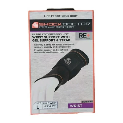 Soporte Muñeca Derecha Shock Doctor con Gel y Correa Talla Grande 6.5" - 7.25" NUEVO Foto 1 de 3