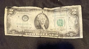 1976 STAR NOTE $2 TWO DOLLAR ( CLEVELAND D ) Circulated - Picture 1 of 2