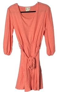 Vestido Saturday Sunday Anthropologie Coral con Cinturón Talla Pequeña Resortwear Blusa - Imagen 1 de 5