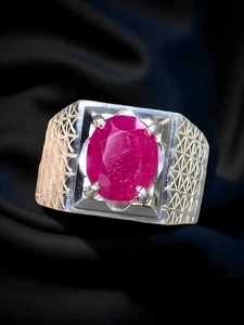Ruby ring for men high quality natural ruby rings Real Yaqoot ring Manak Ring - Picture 1 of 6