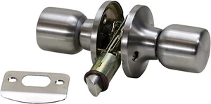 Lockset for RV - Style 1 - Cylinder Shape - (Passage | Satin Nickel) - Bild 1 von 2