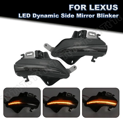 Sequential LED Side Mirror Turn Signal Light For Lexus IS250 IS350 IS300 ES RC F - Image 1 of 4
