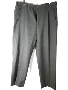 Zanella Herren Anzughose 36 100% Schurwolle Bob Grau Einfarbig Italy Made Plissee - Bild 1 von 5
