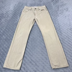 Levis 514 Jeans Pants Youth Boys 18 Reg 29X29 Khaki Tan Twill Straight Preppy - Picture 1 of 12