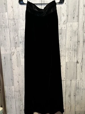 Maxi Falda Vintage Retro Jessica McClintock Terciopelo Negro Talla 10 Foto 1 de 4