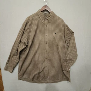 Camisa con botones Knights Sportswear gris a cuadros manga larga para hombre talla 2XLT - Imagen 1 de 7
