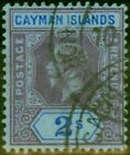 Îles Caïmans 1912 2s Violet & Brillant Blue-Blue SG49 Très Bien Utilisé