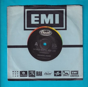 Crowded House 1986 45rpm single - World Where You Live / Hole in the River - Picture 1 of 2