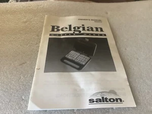 SALTO. BELGIAN WAFFLE IRON OWNERS MANUAL # WM4PLT - Picture 1 of 7