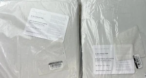 Pottery Barn Set of 2 Belgian Flax Linen Blackout Curtains Classic Ivory 50x96" - Picture 1 of 1