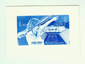 Campo da tennis France Die Proof 1978 Sc# 1612 Roland Garros, 50° anniversario - Foto 1 di 2