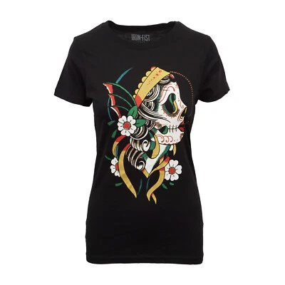 IRON FIST WOMENS ALL HOPE ABANDONED T SHIRT  BLACK - Image 1 of 3
