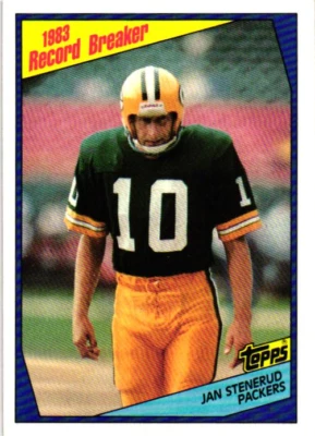 Green Bay Parker Jan Stenerud Topps 1983 Record Breaker - Image 1 of 2