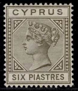 CYPRUS QV SG36, 6pi olive-grey, LH MINT. Cat £275. - Picture 1 of 1