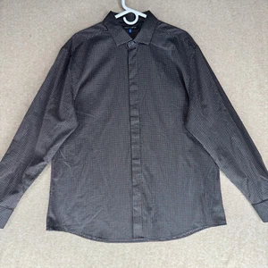 Vince Camuto Polka Dot Men's Size XL Black Cotton Long Sleeve Casual Shirt - Picture 1 of 20