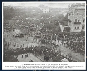 1914  -- BUCAREST . FUNERAILLES DU ROI CAROL 1er DE ROUMANIE   . 3Z591 - Picture 1 of 1