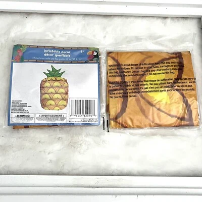 PIÑA (lote de 2) decoración inflable fiesta hawaiana Luau playa tema tropical Foto 1 de 2