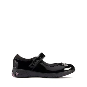 BNIB Clarks Toddler Girls SEA SHIMMER Black Patent Leather School Shoes - Picture 1 of 7