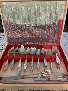 Oneida Community Queen Bess Silber Teller Besteck Set 76-teilig.Top. - Bild 1 von 14