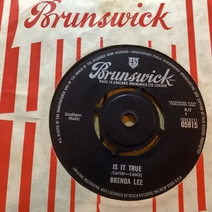 Brenda Lee; Is It True / What’d  I Say EX 7” Vinyl Single Free UK Post - Picture 1 of 4