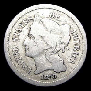 1873 Copper Nickel Three Cent Piece 3cp ----  Nice Coin ----  #946E - Picture 1 of 2
