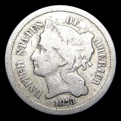 1873 Copper Nickel Three Cent Piece 3cp ----  Nice Coin ----  #946E - Image 1 of 2