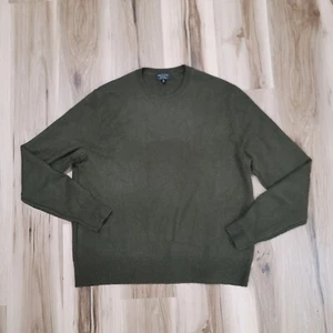 Rag & Bone 100% Cashmere Sweater Mens Large Green Pullover Crew Neck - Picture 1 of 10