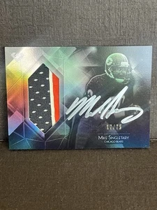 Mike Singletary Auto Patch 2015 Topps Diamond Silver Ink /75 Chicago Bears HOF - Picture 1 of 3