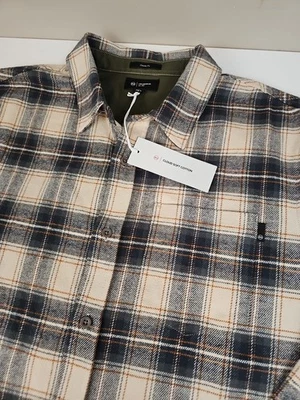 AG Adriano Goldschmied Aiden Shirt Cozy Plaid Green Cloud Soft Flannel Mens XL  - Image 1 of 4