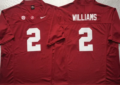 Ryan Williams Alabama Crimson Tide Jersey Stitched #2 Red/White Star WR HOT