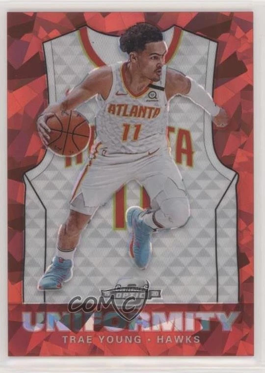 2019-20 Panini Contenders Optic Uniformity Red Cracked Ice Prizm Trae Young #12 - Image 1 of 2