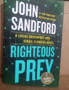 Signed --Righteous Prey by John Sandford --2022 First Printing Hardcover - Imagen 1 de 6