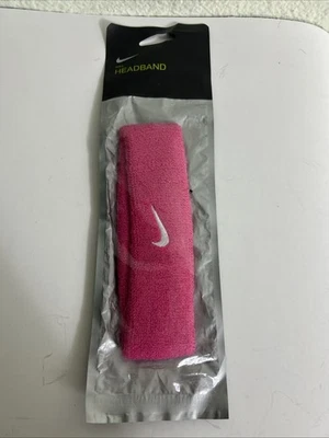 Faixa de cabeça Nike Swoosh rosa branca tamanho único nova com etiquetas  - Imagem 1 de 4