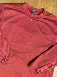 VTG 90s 00s Nike Team Pullover Jersey Men’s XL Red Mesh Training Warmup Shirt - Picture 1 of 8