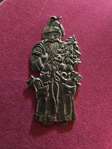 3d German Pewter Santa Claus Ornaments 1080s - Picture 1 of 2