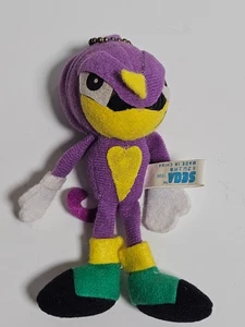 SEGA SONIC LOS LUCHADORES Muñeca de peluche Juguete de peluche Llavero Mascota 1996 Espio - Imagen 1 de 12