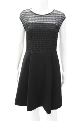 Mini Vestido Reiss Para Mujer Sin Mangas Cuello Redondo Cremallera Línea A Negro Talla 6 Foto 1 de 4