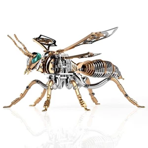 3D Wasp Stainless Steel Insects Puzzle Model Kit Mechanical Animal DIY Toys Gift - Photo 1/8