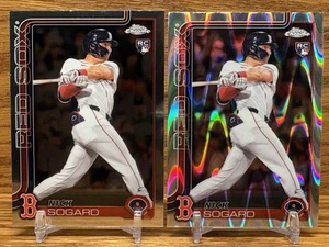 NICK SOGARD RayWave Refractor Rookie LOT | 2025 Topps Chrome RED SOX RC #123 - Picture 1 of 2
