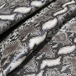 Cowhide Leather w Python Snakeskin Print 2-3 oz 15-17 Sqft Premium Leather Craft - Picture 1 of 7