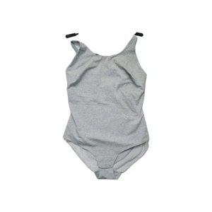 M&S Body Cotton Light Control No VPL Secret Support Bodysuit GREY MARL Sz 16 - Picture 1 of 9