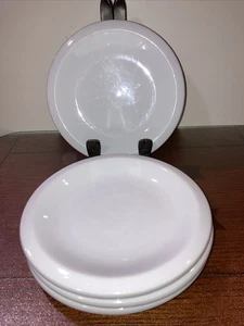 Set of 4 Culinary Arts CAFEWARE White Porcelain SALAD PLATES - Picture 1 of 2