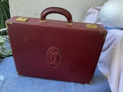 Maletín vintage Les Must De Cartier de cuero adjunto Cartier Foto 1 de 4