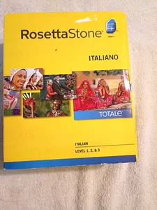 ROSETTA STONE ITALIANO, LEVEL 1,2,&3, VERSION 4, USED ONE TIME, w/headphones. - Picture 1 of 10