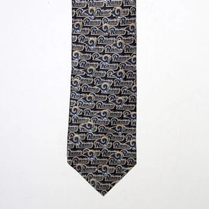 St Louis Rams Necktie Silk Official NFL 2002 Football logo gold black - Picture 1 of 6