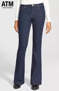 ATM NWT $365 BRUSHED FLARE NAVY JEAN. SZ 2 (26) - Picture 1 of 14