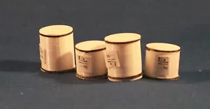 4 HO White Paper Rolls with bill of lading and straps- 3D printed and assembled - Picture 1 of 1