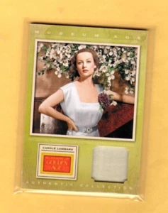 CAROLE LOMBARD 2012 Panini Goldenes Zeitalter Museum authentische Sammlung Material - Bild 1 von 2