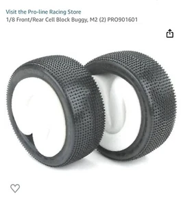 Pro Line 901601 3.0 Cell Block M2 Front/Rear Tires (2): 1/8 Buggy - Picture 1 of 2